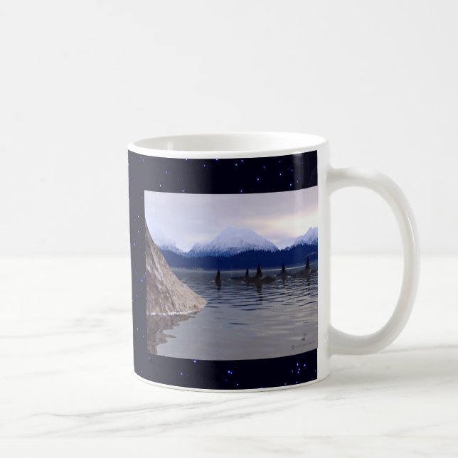 Taza De Café Agua oscura Orca (Derecha)