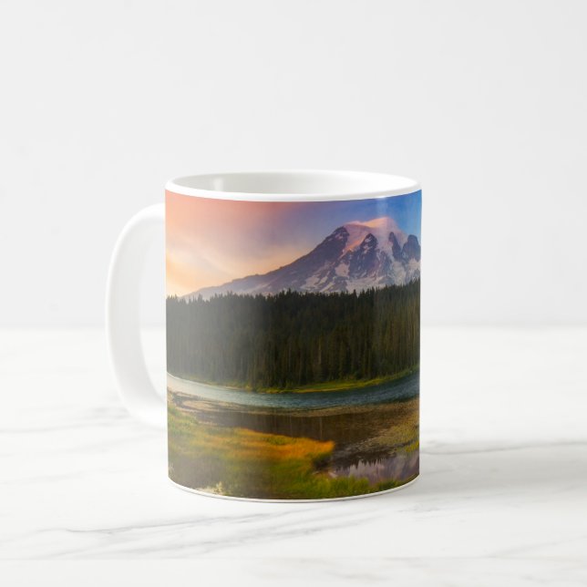 Taza De Café Agua | Parque nacional del monte Rainier, Washingt (Anverso izquierdo)