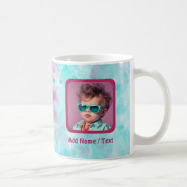 Taza De Café Agua rosa de Aqua Wash & Personalizable Photo Mug