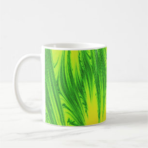 TAZA DE CAFÉ AGUA VERDE Y AMARILLA