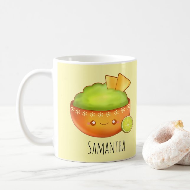 Taza De Café Aguacamole Y Chips De Tortilla (Con donut)