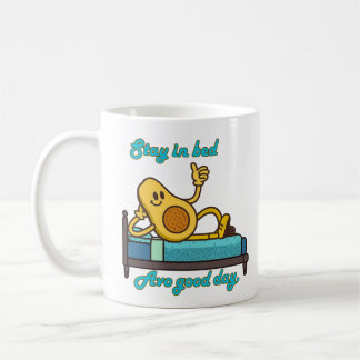 Taza De Café Aguacate Divertido Y Perezoso
