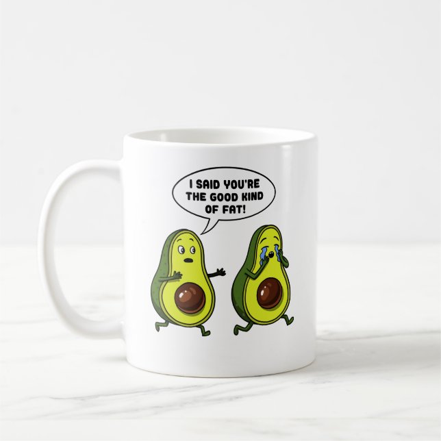Taza De Café Aguacate la buena clase de chiste divertido gordo (Izquierda)