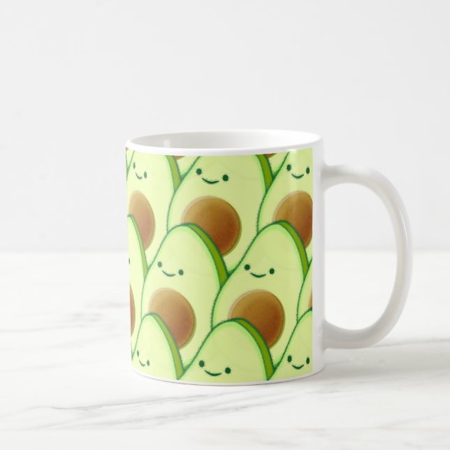 Taza De Café Aguacate lindo por todo el dibujo (Derecha)