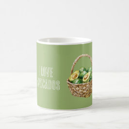Taza De Café Aguacates en Cesta