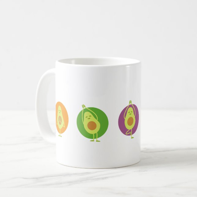 Taza De Café Aguacates que hacen yoga (Anverso izquierdo)