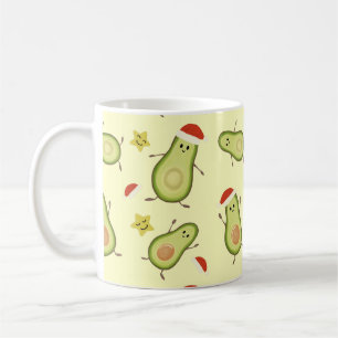 Taza De Café Aguacates y Navidad