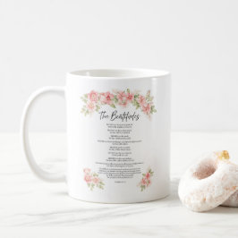 Taza De Café Aguadas de Florales de Rubor Bienaventuranzas Escr