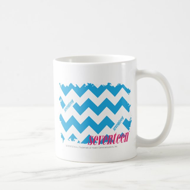 Taza De Café Aguamarina 3 del zigzag (Derecha)