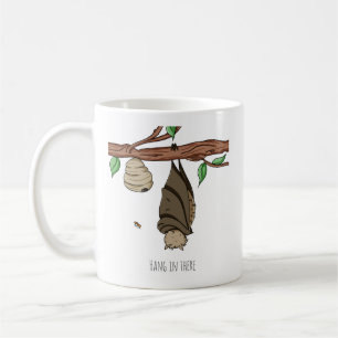 Taza De Café Aguanta Ahí Murciélago Lindo Durmiendo Personaliza