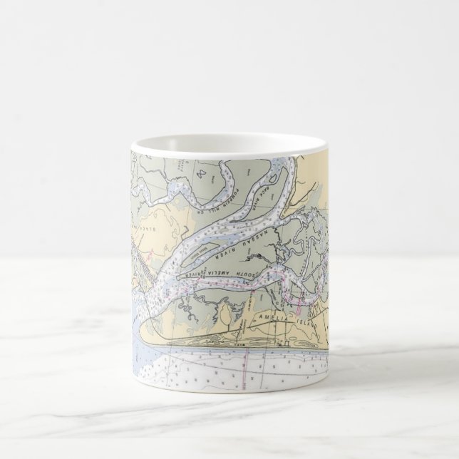 Taza De Café Aguas de barco de Florida, Isla de Amelia (Centro)