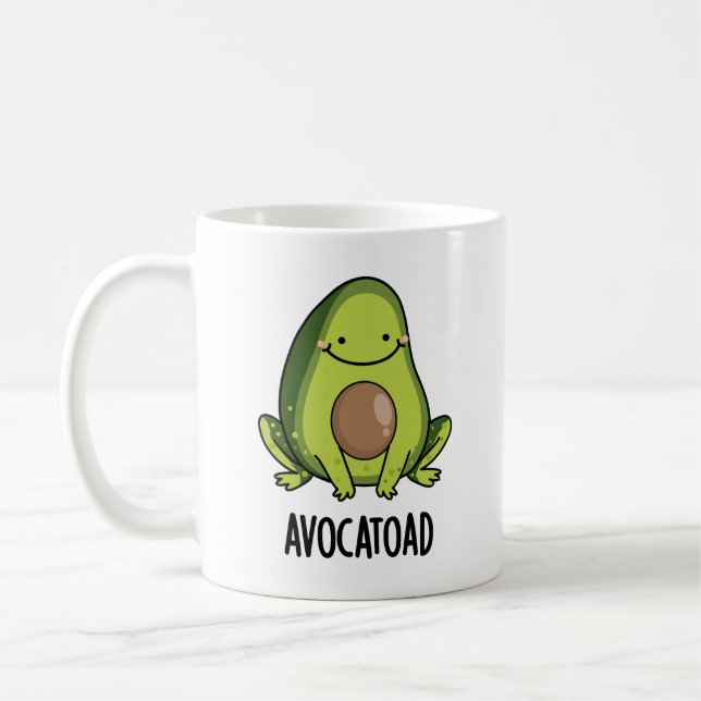 Taza De Café Aguas divertidas Aguacate Toad Pun (Izquierda)