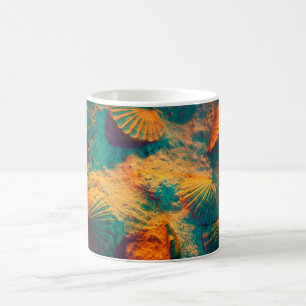 Taza De Café Aguas marinas y arena