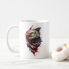 Taza De Café Águila Americana Patriótica Vintage 4 de Julio