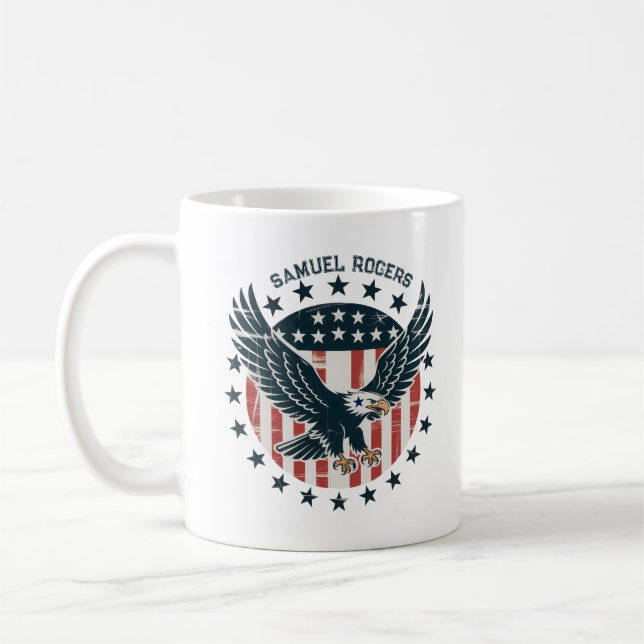 Taza De Café Águila Americana Retro (Izquierda)