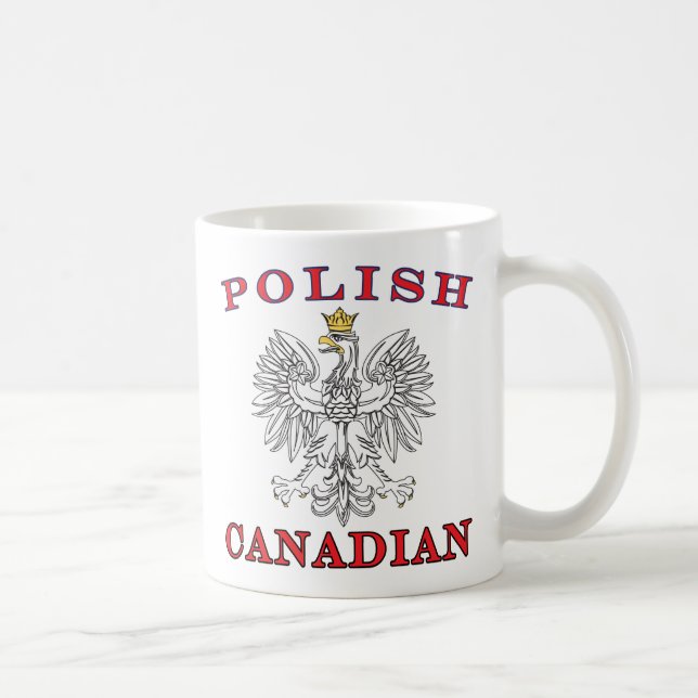 Taza De Café Águila blanca canadiense polaca (Derecha)