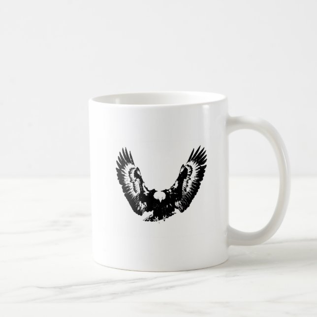 Taza De Café Águila blanca y negra (Derecha)