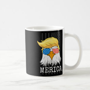 Taza De Café Águila Calva 4 De Julio Trump Bandera Estadouniden