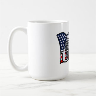 Taza De Café Águila calva americana con bandera de Estados Unid