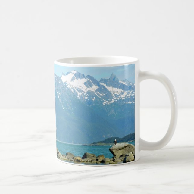 Taza De Café Águila calva en Skagway Alaska (Derecha)