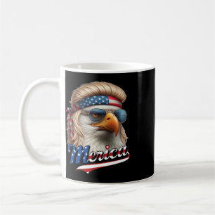 Taza De Café Águila calva Merica 4 de julio Águila Rubio Peinad