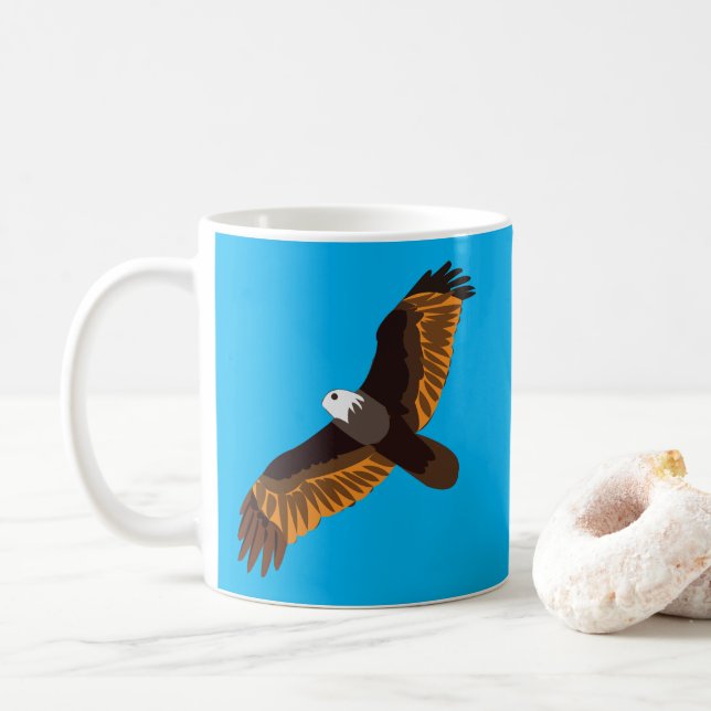 Taza De Café Águila Calva Voladora (Con donut)