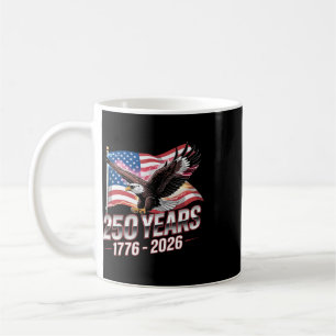Taza De Café Águila de 250 años de EE. UU. 1776-2026 Bandera 25
