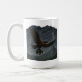 Taza De Café Águila dorada gigante con arte de fantasía elefant