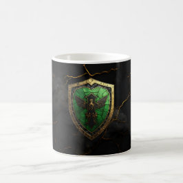 Taza De Café Águila guardiana esmeralda fantasía 
