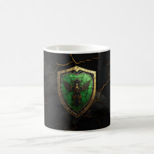 Taza De Café Águila guardiana esmeralda fantasía