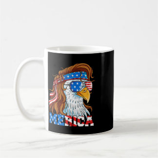 Taza De Café Águila Mullet Águila 4 De Julio Bandera Americana
