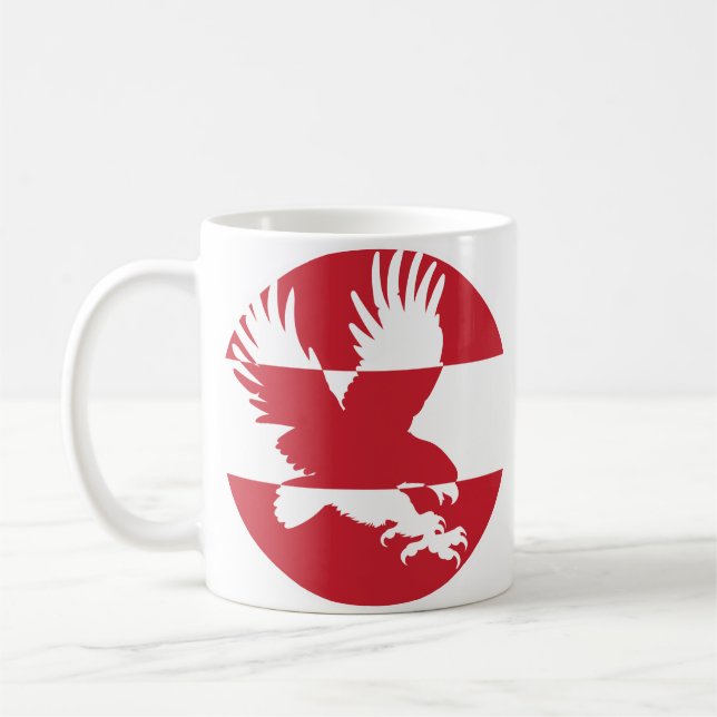 Taza De Café Aguila negra Austria Bandera nacional animal austr (Izquierda)