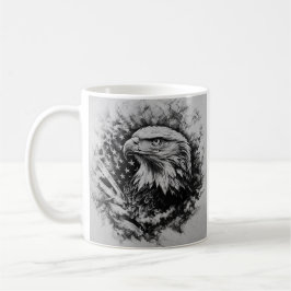 Taza De Café Águila negra y blanca de Estados Unidos