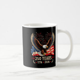 Taza De Café Águila patriótica de EE. UU. 250 Aniversario 250º 