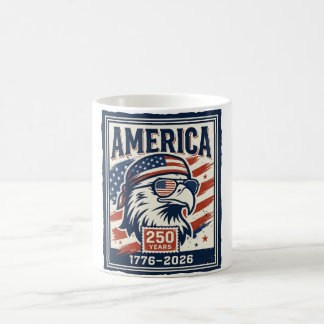 Taza De Café Águila Patriótica Día de la Independencia América 