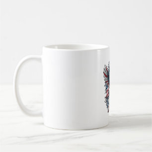 Taza De Café Águila Patriótica Lobo Híbrido Animal Híbrido Patr