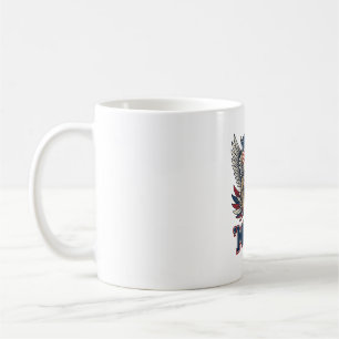 Taza De Café Águila Patriótica Merica Camiseta Diseño Vector Vi