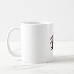 Taza De Café Aguila Patriótica Mullet Grabado Vintage Vector De