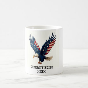 Taza De Café Águila patriótica vintage 4 de julio Café Mug