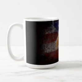 Taza De Café Águila Patriótica y Bandera