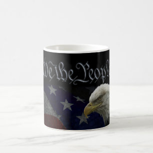 Taza De Café Águila Patriótica y Bandera