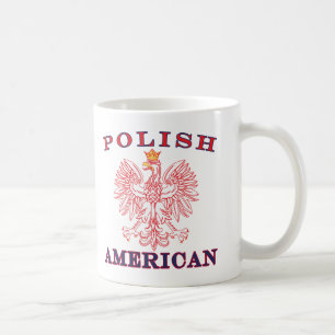 Taza De Café Águila roja polaca americana