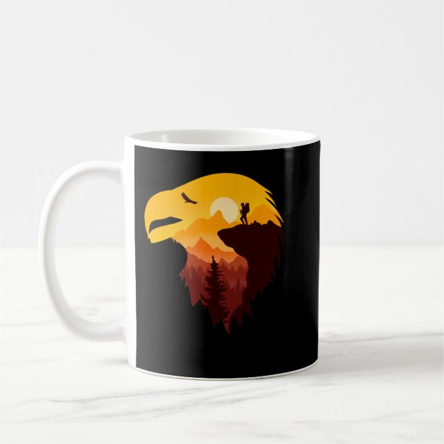 Taza De Café Águilas y bello paisaje (Izquierda)