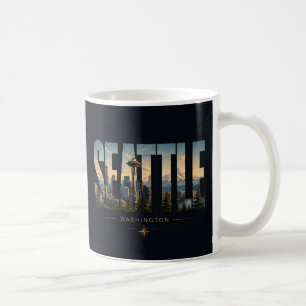 Taza De Café Agujas Espaciales de Seattle Washington Montaña Ci