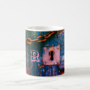 Taza De Café Agujero de la puerta de madera pintado de color ru
