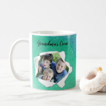 Agujero de papel personalizado Foto azul verde acu