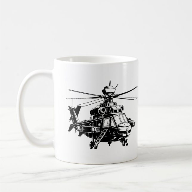 Taza De Café Ah 64 helicóptero Apache (Izquierda)