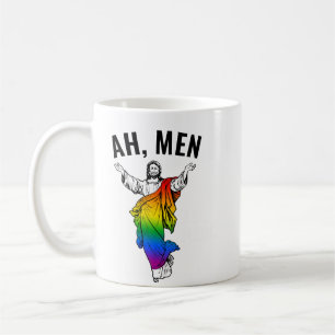 Taza De Café Ah hombres - Meme divertido de Jesús