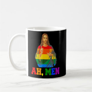 Taza De Café Ah Men Christian Lgbt Orgullo Gay Bandera Arcoiris
