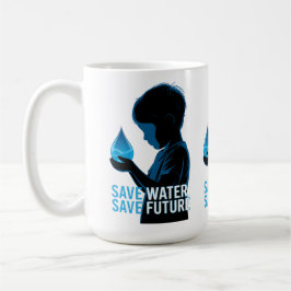 Taza De Café Ahorra Agua Ahorra Futuro